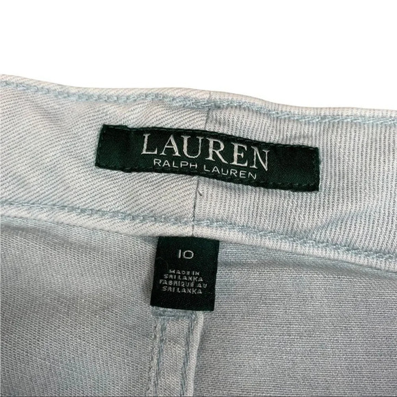 Lauren Ralph Lauren Jeans Blue Gray High Rise Premier Straight Ankle sz 10 - Picture 8 of 12